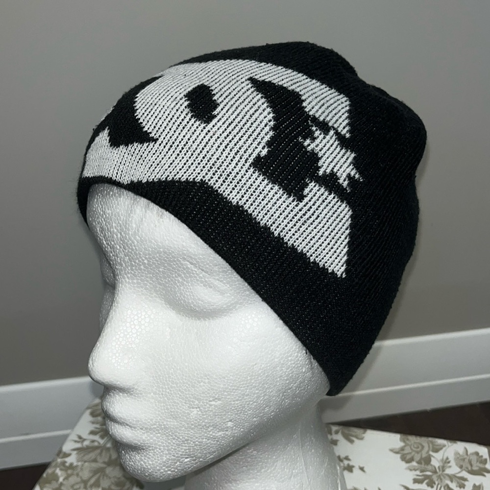 SOLD - DC Black and White Knit Beanie